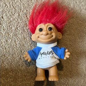 Russ Red and Blue Troll Dolls with Cheerful Expressions